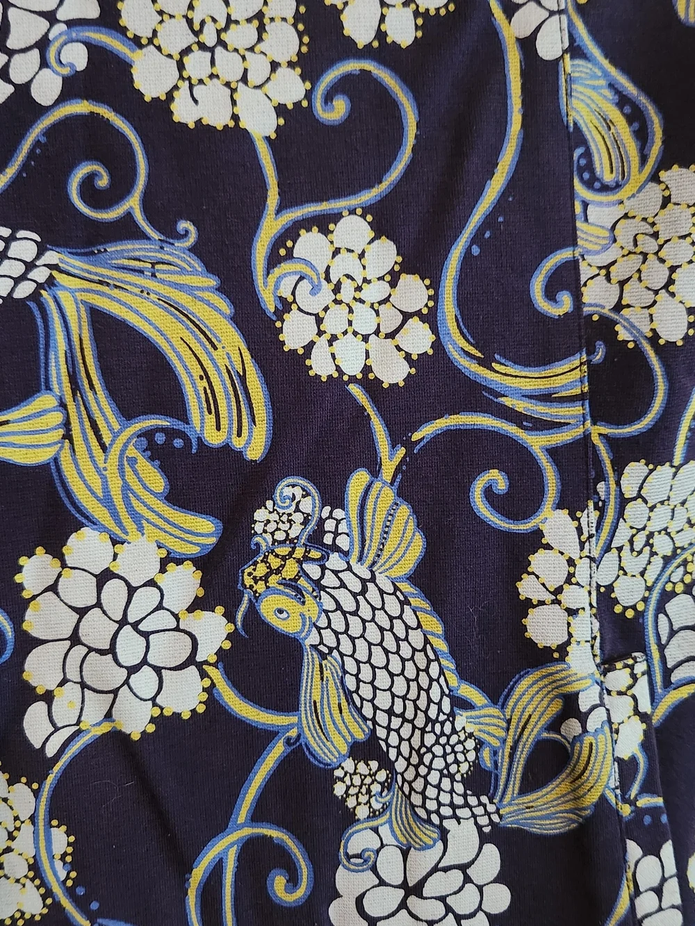 Lilly Pulitzer Navy Blue A Line Floral Koi Shift Dress. Dont Be Koi
